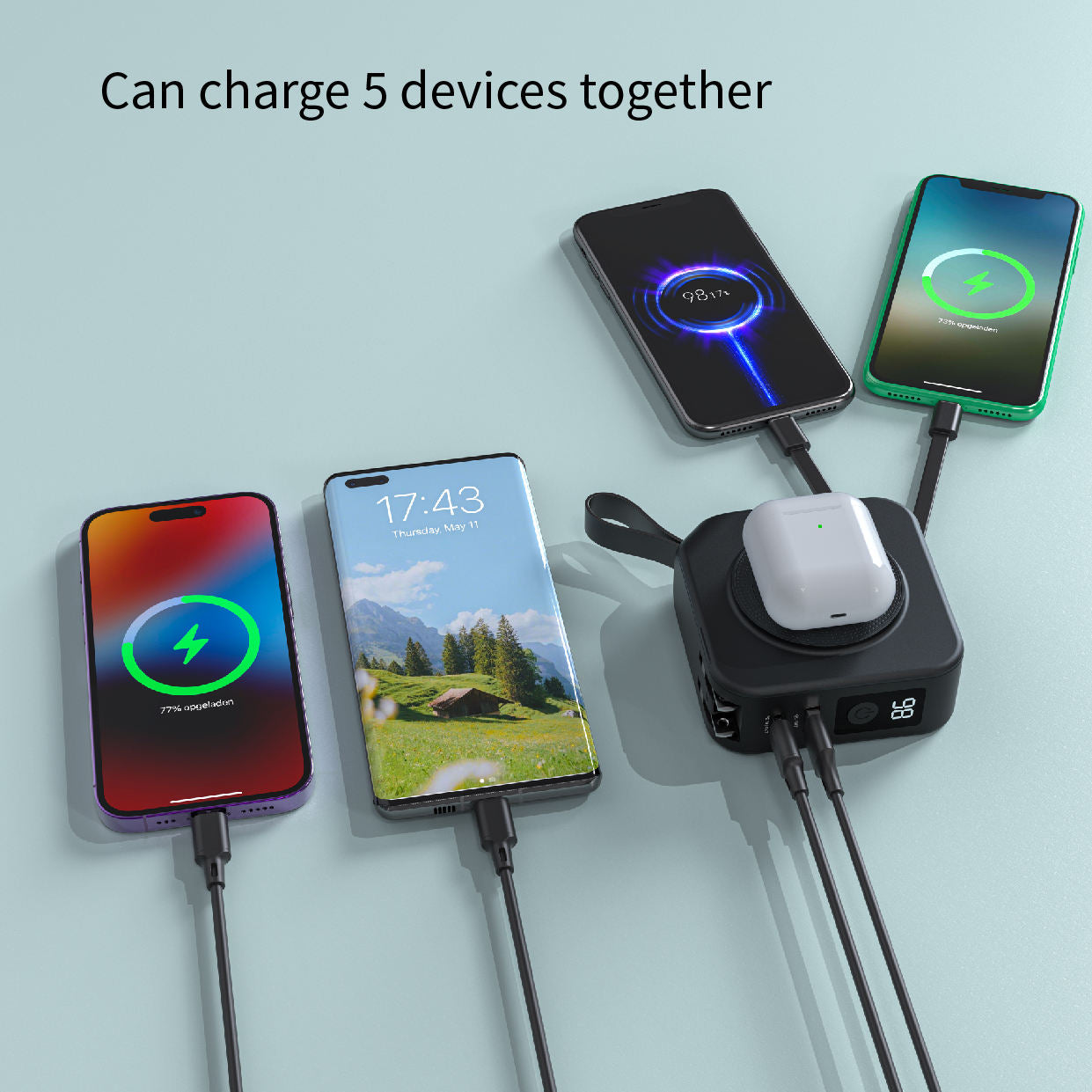 5 in 1 Magnetic Power Bank